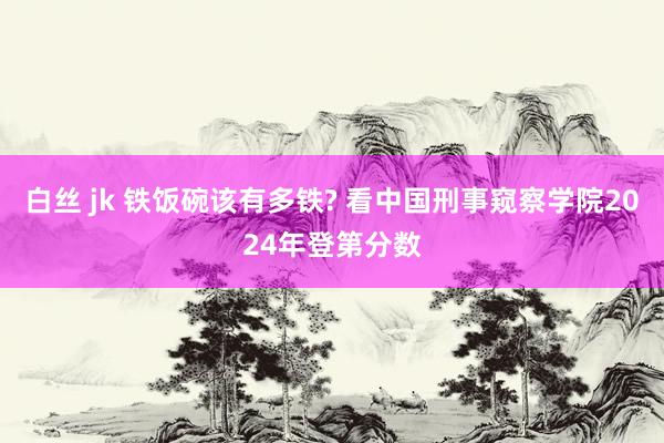 白丝 jk 铁饭碗该有多铁? 看中国刑事窥察学院2024年登第分数
